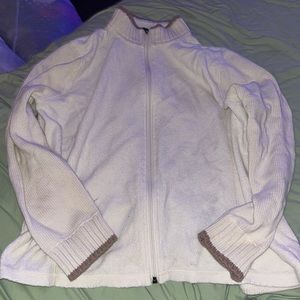 Cream zip up